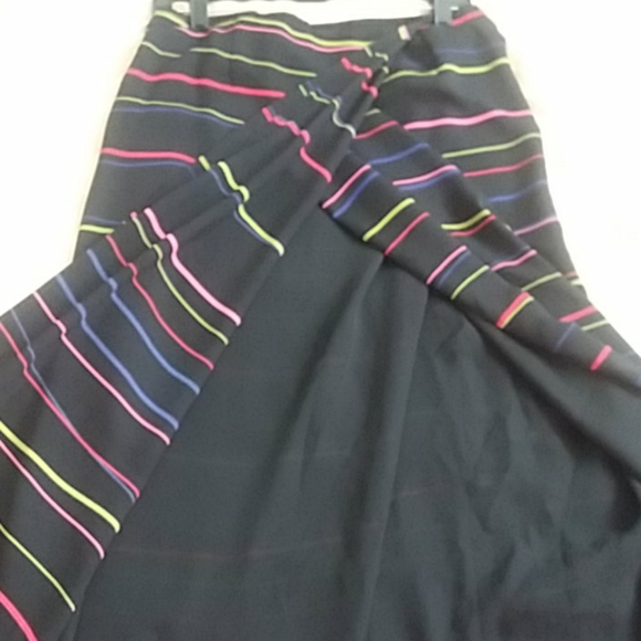 Vintage Judith Hart Collection Striped Wrap Maxi Skirt Size Medium - Picture 4 of 16